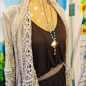 Love Stitch BoHo woven cardigan